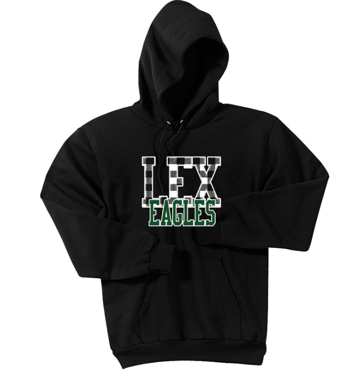 Lexington Eagles - Checkerboard Hooded Sweatshirt (Youth)