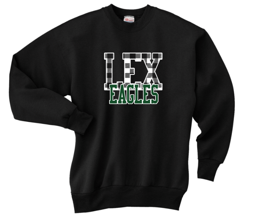 Lexington Eagles - Checkerboard Crewneck Sweatshirt (Youth)