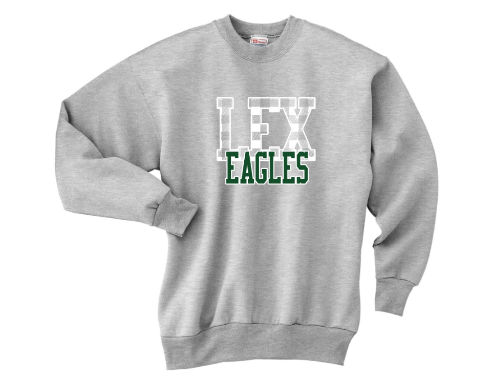 Lexington Eagles - Checkerboard Crewneck Sweatshirt (Youth)