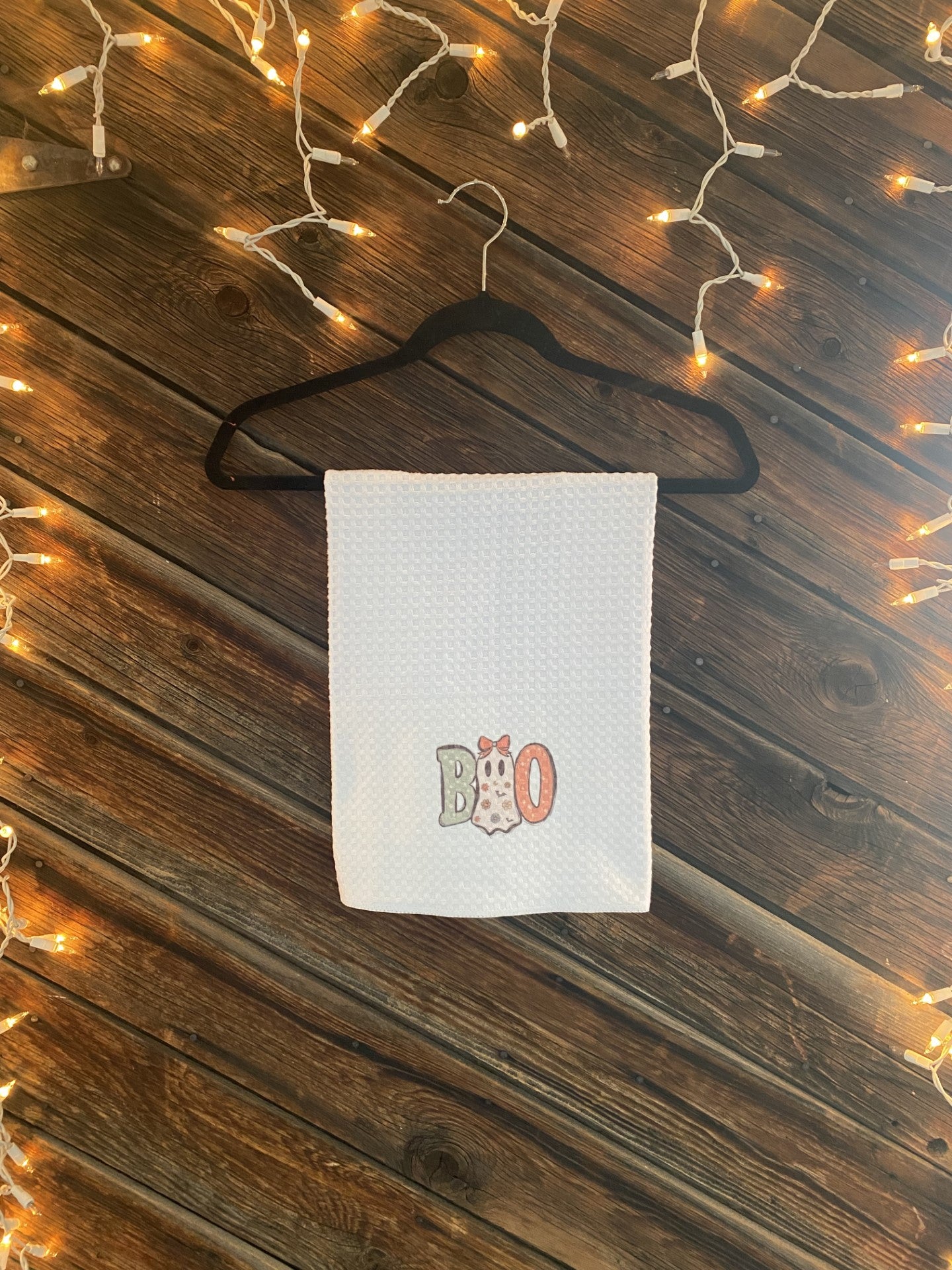 Boo Waffle Hand Towel